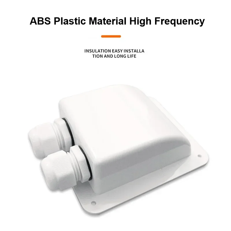 Waterproof ABS Solar Panel Cable Entry Gland Sealing Junction Box Double/Single Hole Curved Connector for RV Caravan Boat Wire - view 3