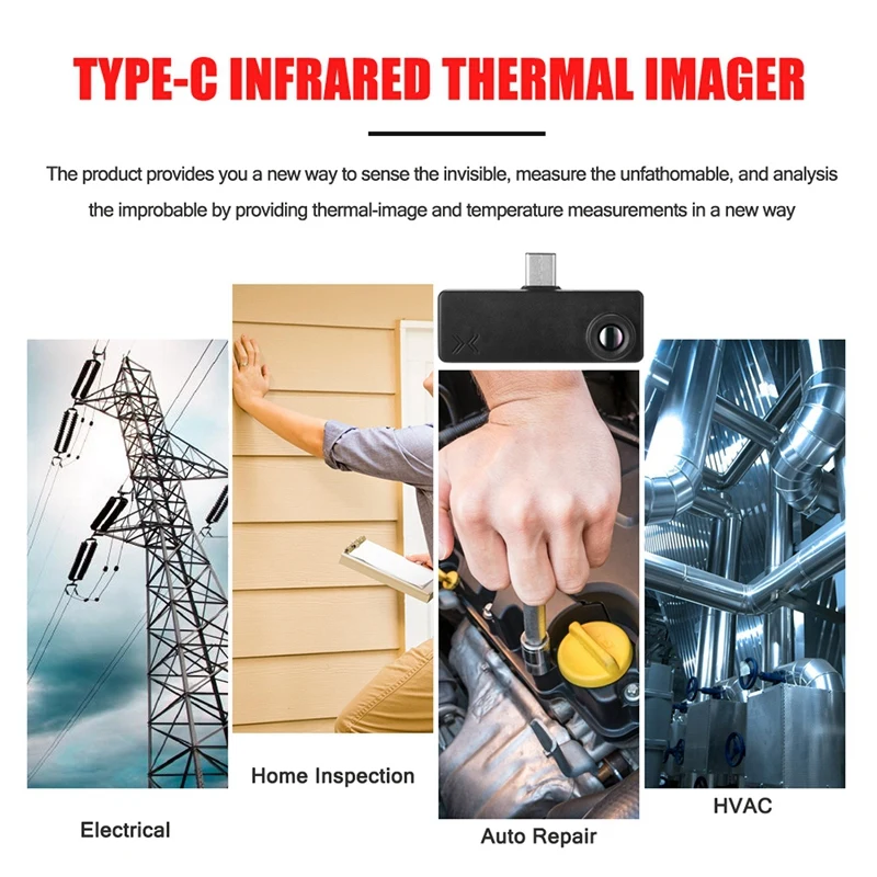 Imagem -05 - Multifunções Thermal Imager para Android Phone Câmera e Gravação de Vídeo Aquecimento de Chão Power Leak Detection Em900