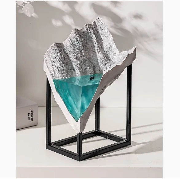 Designer Iceberg Landscape Decorative Figurine for Home TV Cabinet Living Room Bar Entrance Office Desktop Decoration