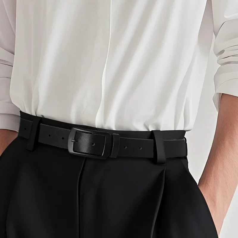 1 قطعة حزام رجالي موضة كلاسيكية بولي حزام حزام جلد الراقية أصيلة موضة مشبك معدني حزام المرأة يقترن مع حزام الجينز للجنسين