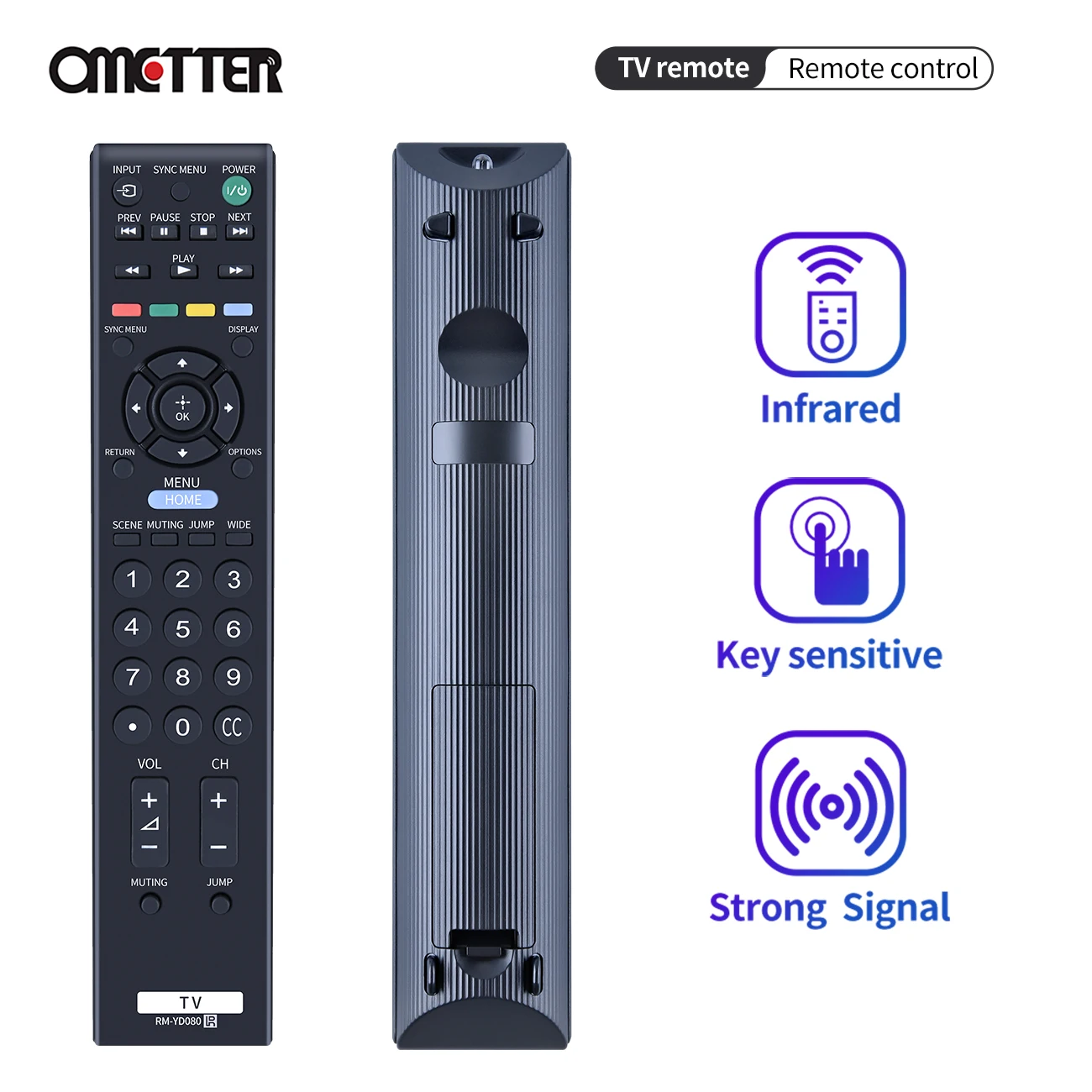 New for Sony TV Remote Control RM-YD080 Compatible with RM-YD081 KDL-22EX355 KDL-22EX357