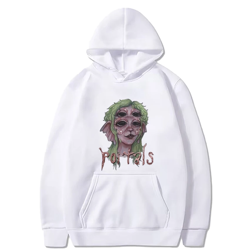 Heiße Melanie Martinez Sänger Portale Album schwarz Hoodie Männer Frauen Gothic Casual Pullover Unisex Fleece Langarm Sweatshirt