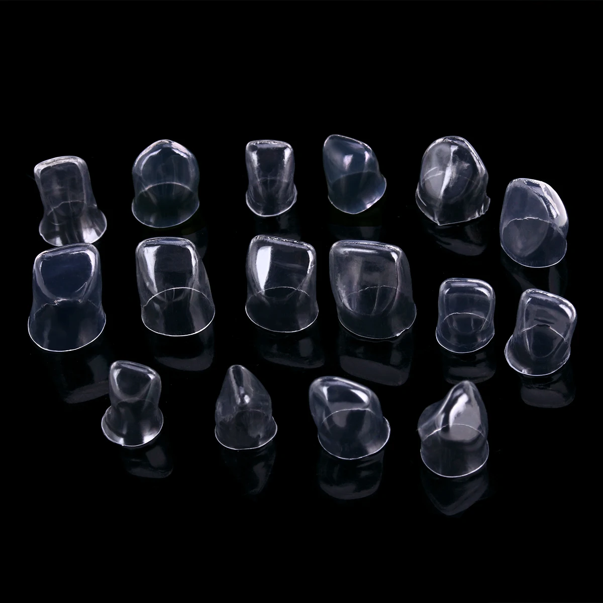 64Pcs Dental Transparent Crowns Anterior Posterior Deciduous Temporary Preformed Molar Tooth Crown Adult Kids Dentistry Material