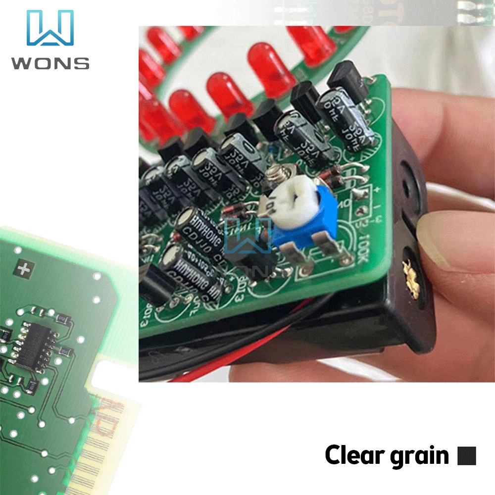 Ring-shaped gradient LED water light kit CD4017 rotating cycle light DIY practical training pieces electronic welding assembly