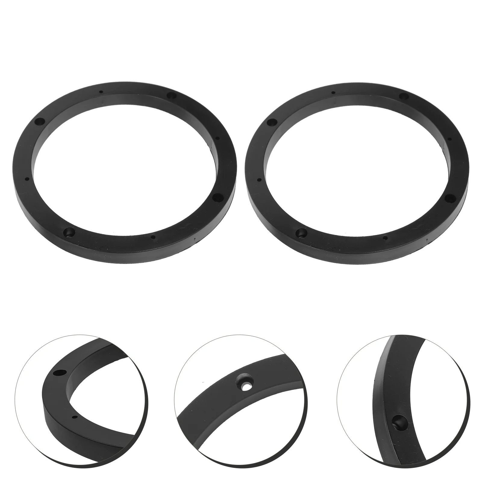 2 Pcs Mounting Ring Refit Door Speaker Pad Car Speakers 1780X1780X140CM Plastic 65 Spacer