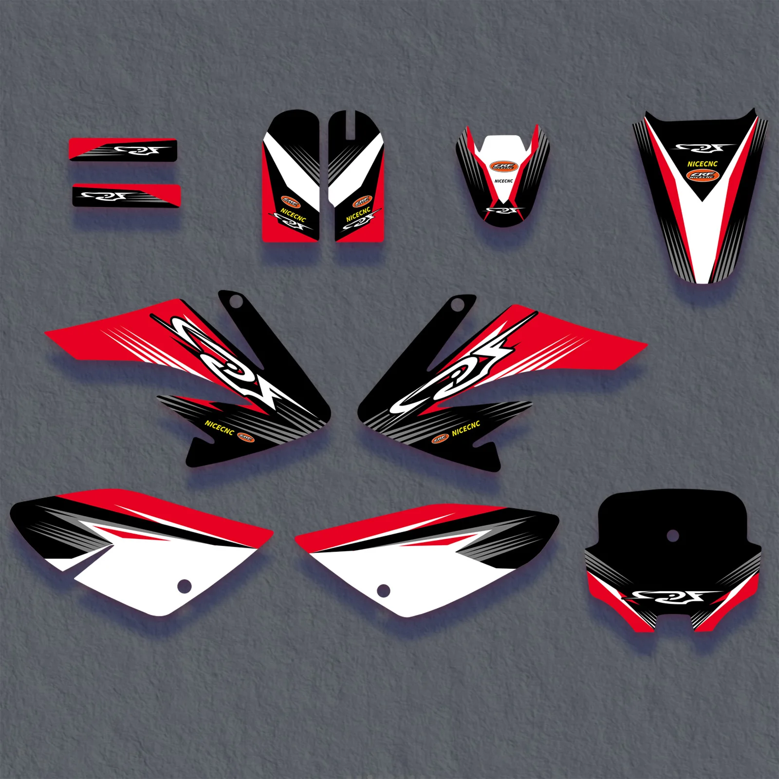 For Honda CRF70 2004-2012 CRF80 CRF100 2004-2010 Motorcycle Graphics Background Decals Sticker CRF 70 80 100 2005 2006 2007 2008