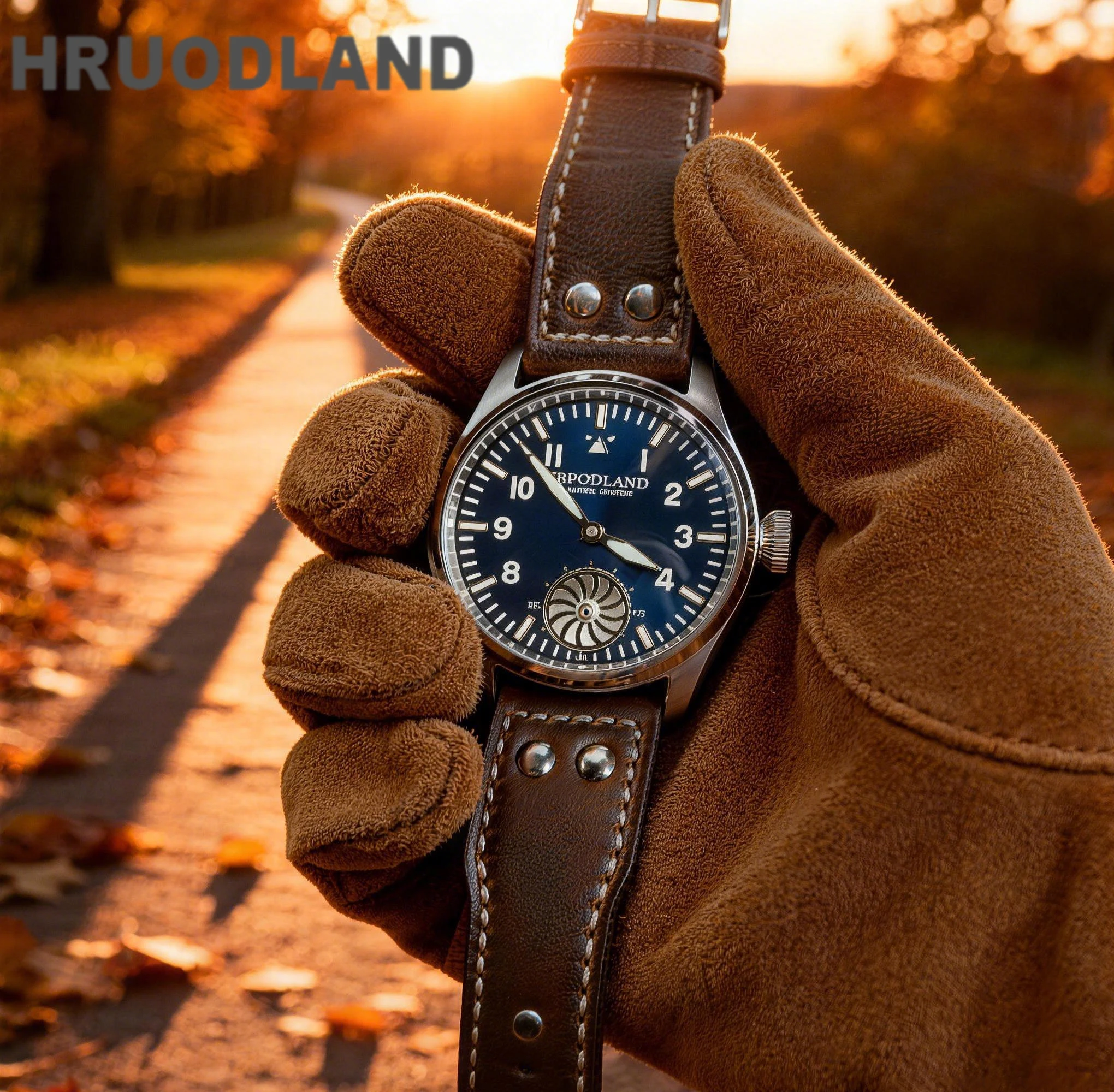 

Hruodland Pilot Ретро мужские St3620 Механические наручные часы Роскошный сапфировый ночник Водонепроницаемые спортивные часы 5 бар Reloj Hombre