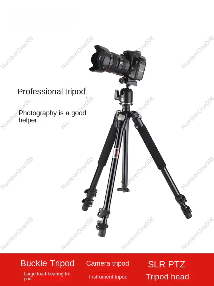 

3080 Professional Camera Tripod Snap-on SLR Tripod Large Bearing Bracket Tripod with PTZ Heavy-Duty Shooting Camera