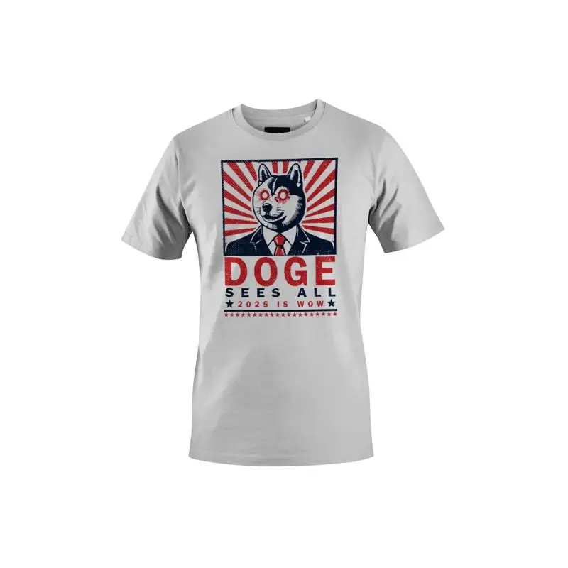 

Мужская футболка Doge Sees All Funny Political Meme Design for 2025 года