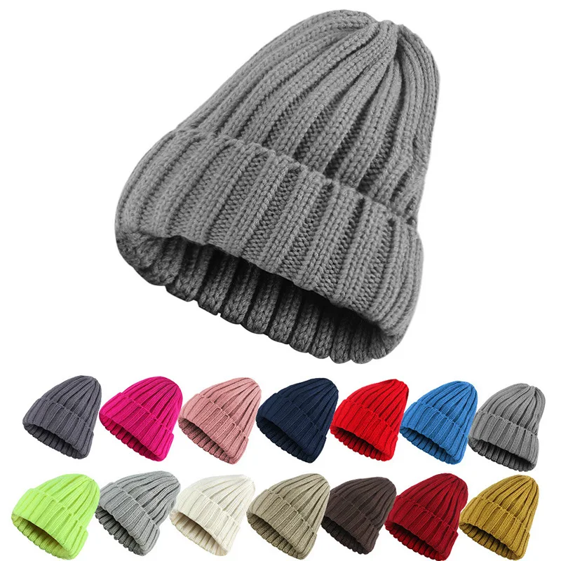 Autumn And Winter New Thick Knited Hat Solid Color Single Color Sharp Point Caps Versatile Keep Warm Couple's Hats