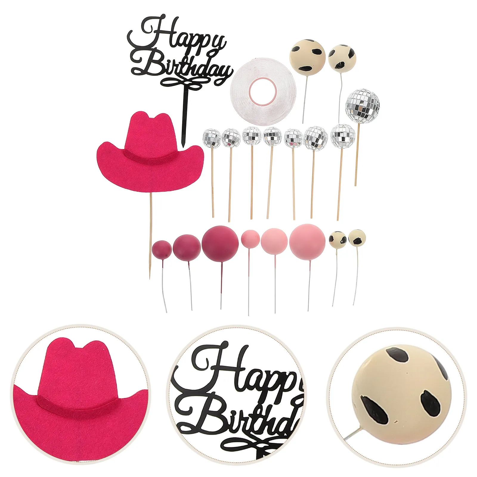 

21 шт. украшений для торта в виде ковбойских шляп, мини-топперы для кексов в стиле вестерн для дня рождения, принадлежности для ковбойской вечеринки