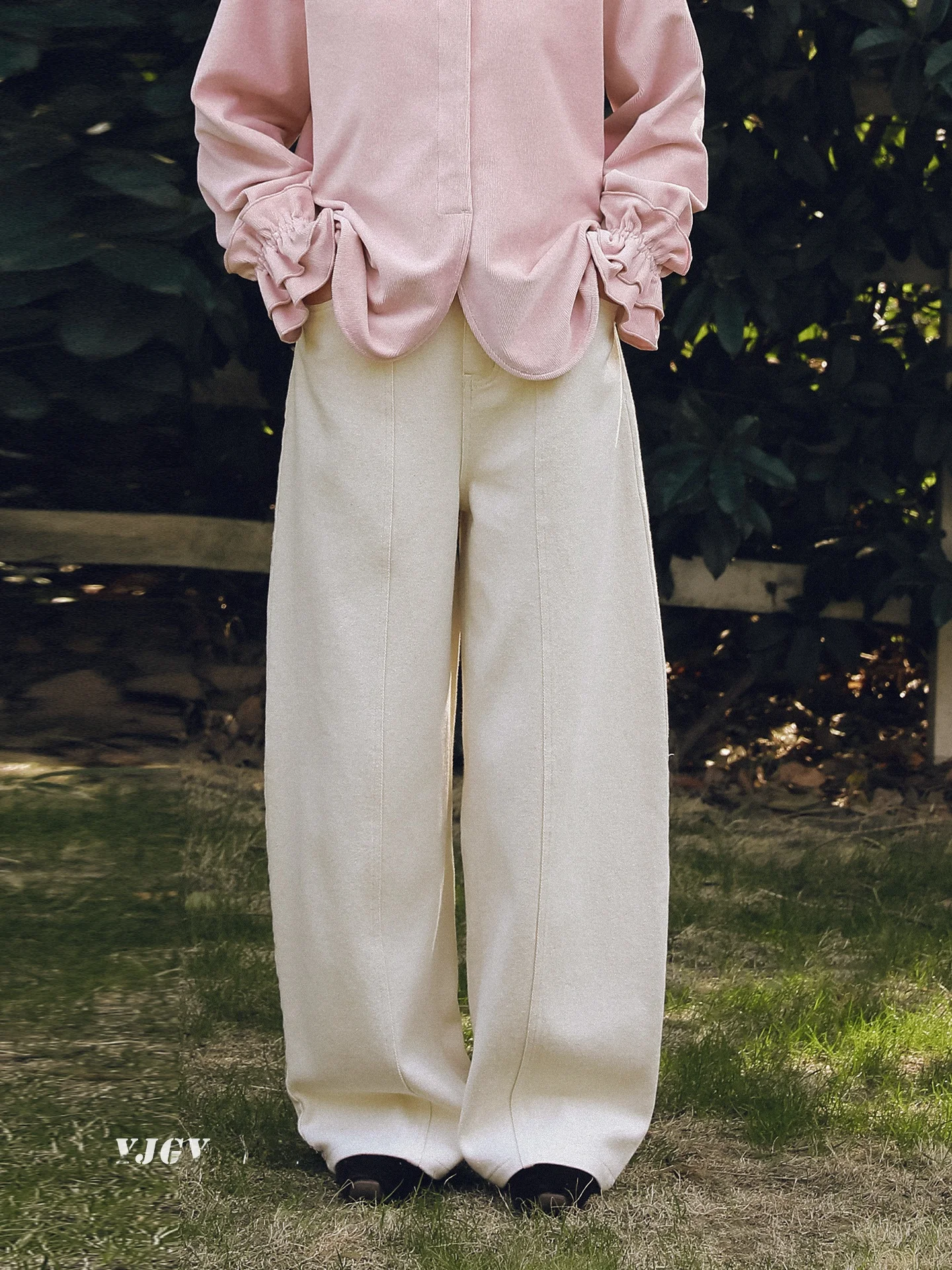 

Свободные прямые повседневные брюки для женщин, белые, утягивающие, весенне-летние, универсальные, хлопковые, с высокой талией