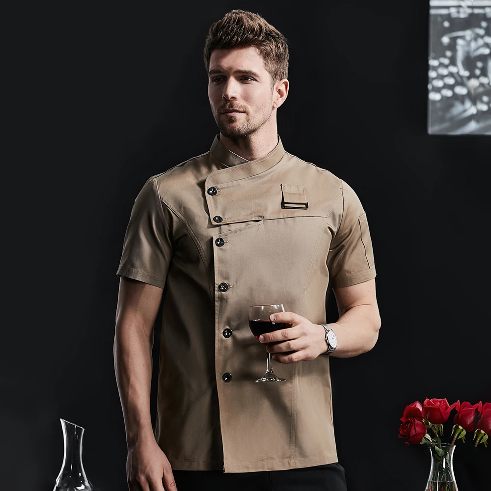 Chef Uniform Unisex Hotel Restaurant Work Uniforms Waiter Chef Jacket Multicoloured Kitchen Supplies Men Women Chef's Shirt Soft