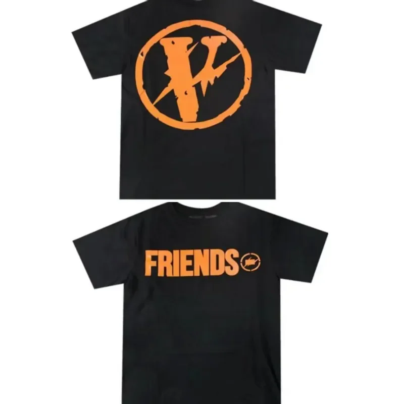 VLONE fashion short sleeve fashion brand high-end loose version of simple T-shirt FRIENDS men and women the same shirt