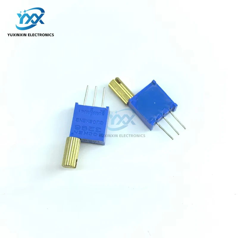 2PCS 3296W Multi-Turn Adjustable Potentiometer 100R 200R 500R 1K 2K 5K 10K 20K 50K 100K 200K 500K 1M 5M Metal Shaft Long