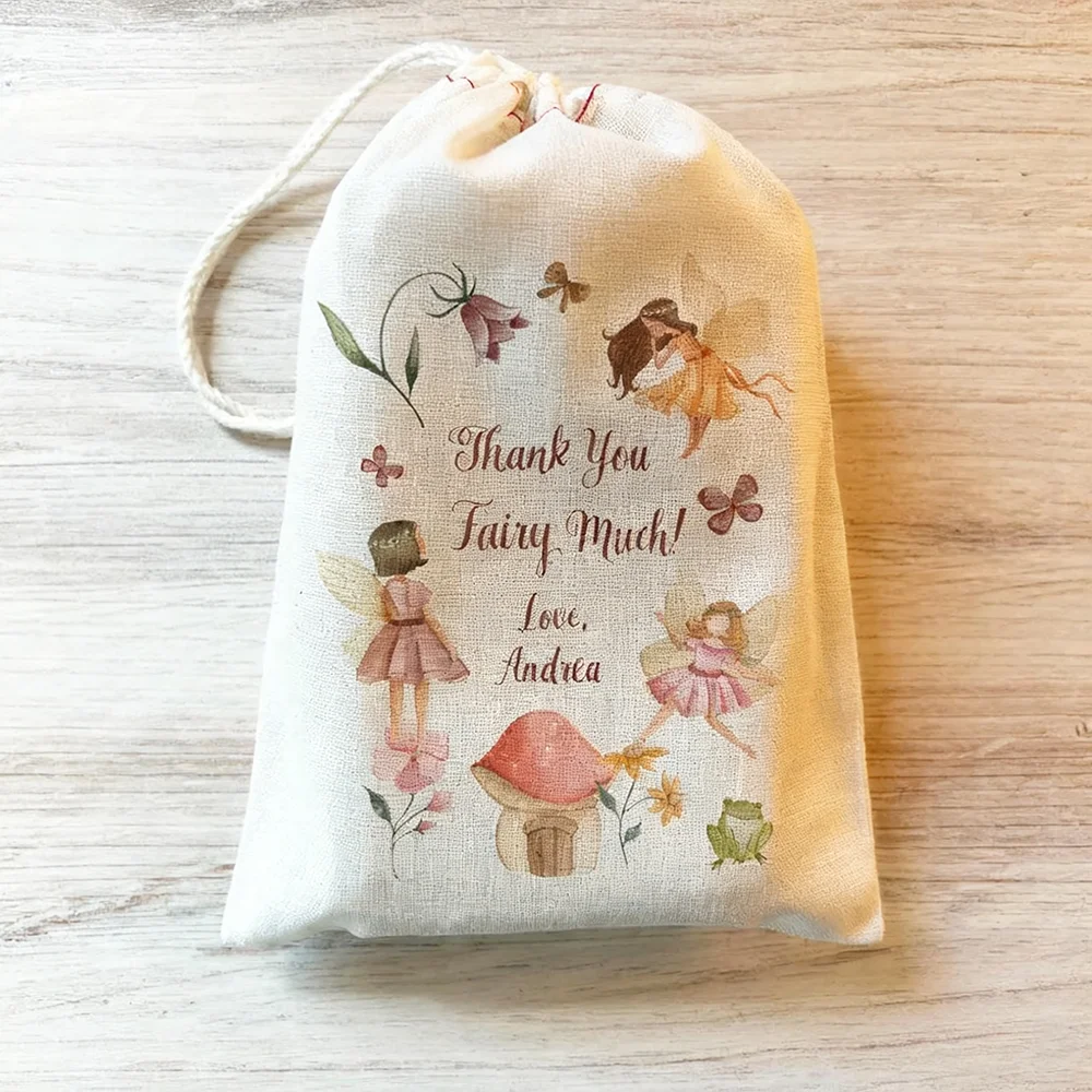 

Personalized 5Pcs Fairy Birthday Gift Party Favor Bags Baby Shower Cute Welcome Gift Childrens Birthday Party Tabletop Accessory