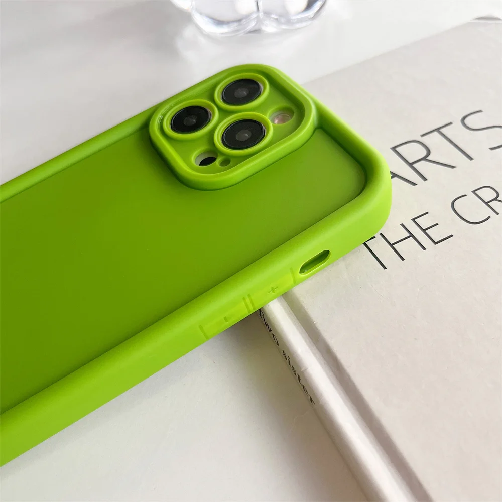 피부 촉감 편안한 그립 소프트 고무 실리콘 케이스, 아이폰 15 프로 맥스 7G 8G XR XS 맥스 11 12 13 프로 14 플러스 충격 방지 펀다