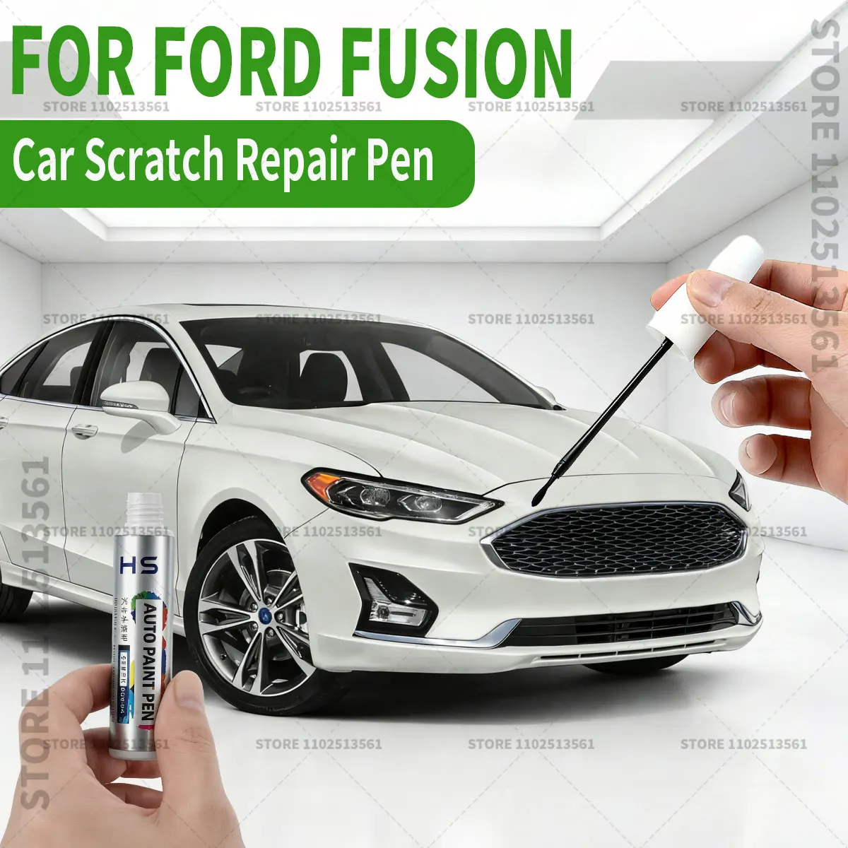 Car Paint Repair Pen For Ford Fusion Paint Scratch Repair Accessories Blue Black Ingot Silver Grey White Platinum White Gold