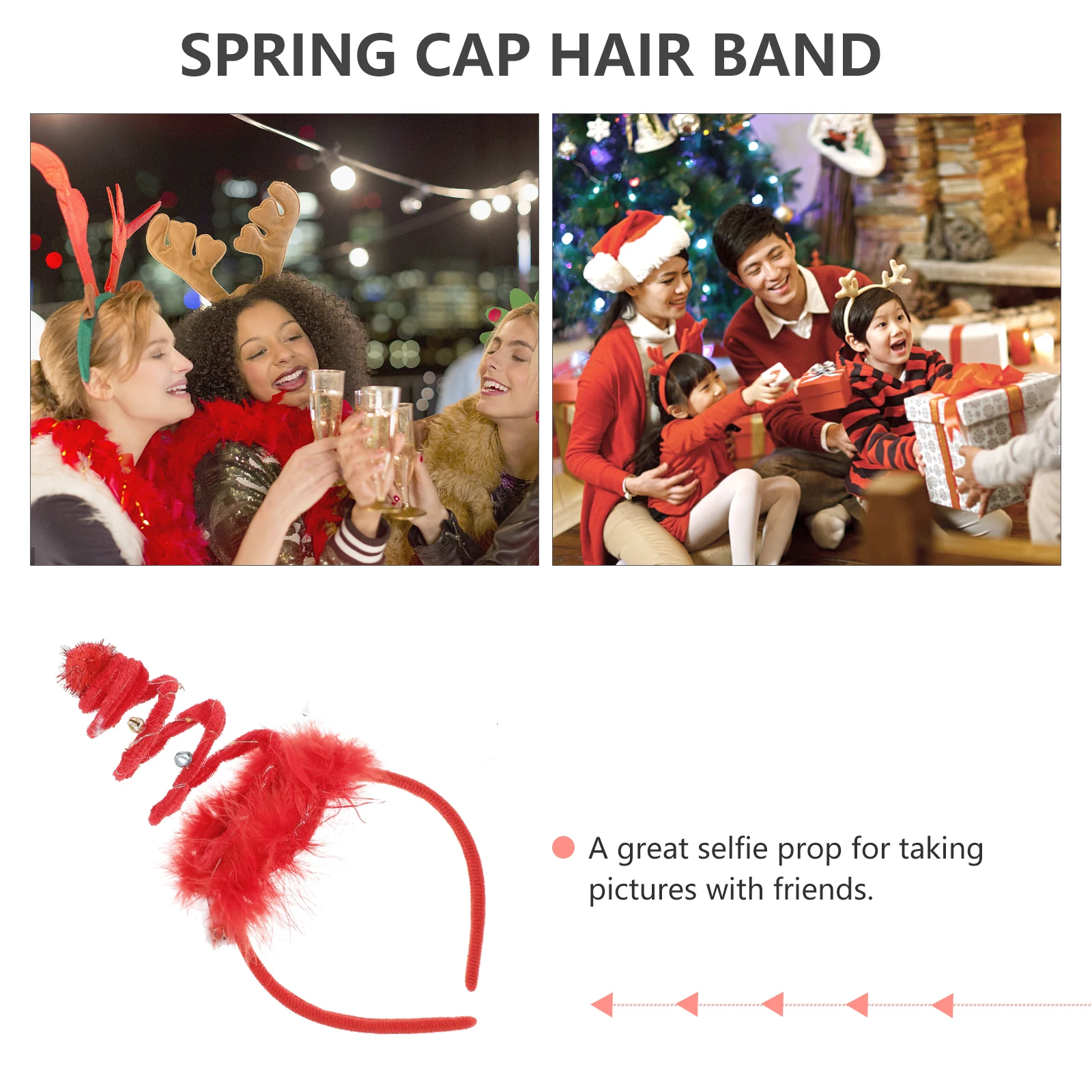 

Christmas Kids Hat Headband Woman Cute Hair Hoop Kids Hair Hoop For Christmas Party Accessory Colorful Fashion Costume Prop 2023