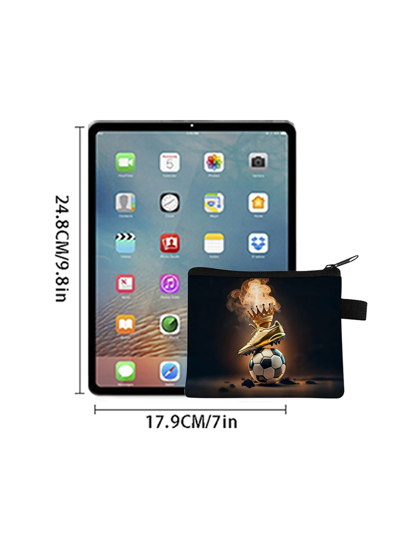 كرة القدم نمط الكرتون محفظة نسائية للعملات المعدنية المفاتيح محفظة صغيرة منظم البطاقات مفتاح الحقيبة السيدات حقيبة المال للبنين/الفتيات الأطفال