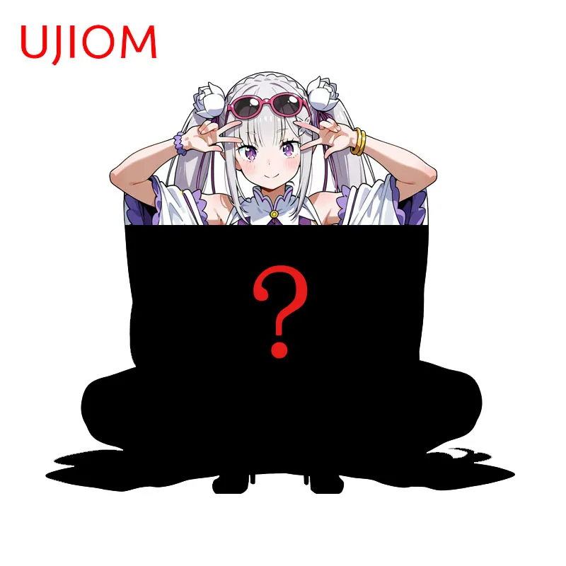 UJIOM Emilia Amusing Girl Wall Sticker Delicate Fashionable Eye Catching Waterproof Graphics Decal Premium Wardrobe Decoration