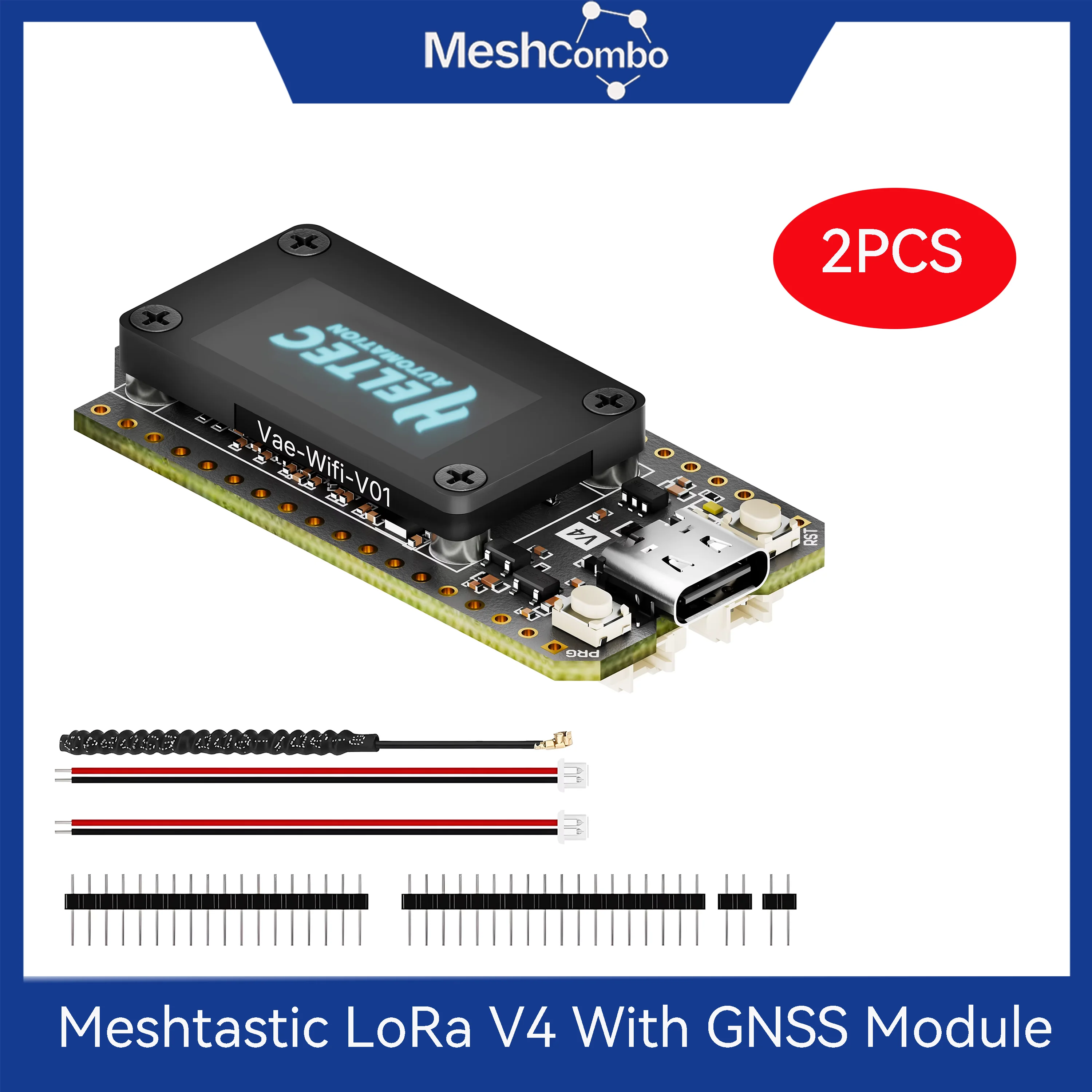 

2PCS Meshtastic Heltec V4 WiFi LoRa 32 Dev-Board Solar Powered ESP32 SX1262 0.96inch OLED Low Power Support GPS BLE For Arduino