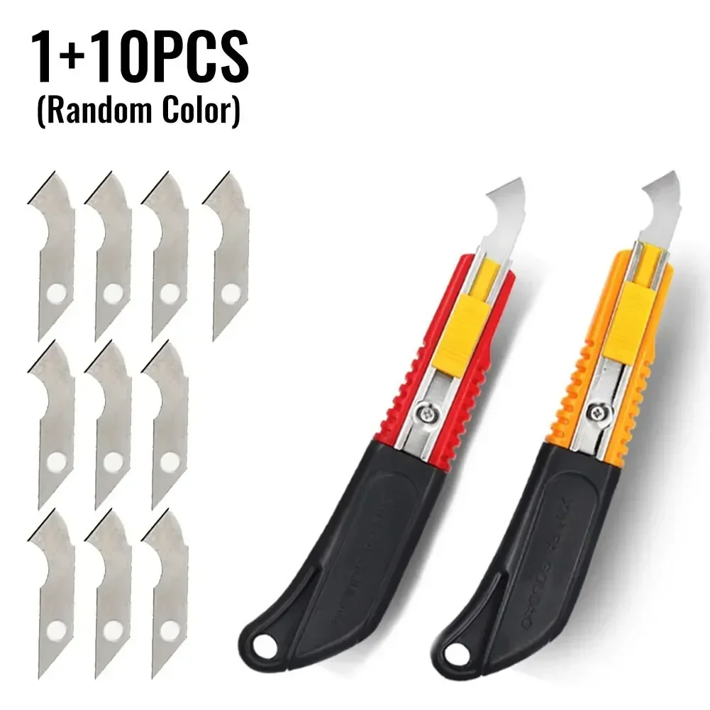 New Hook Knife. PVC Acrylic Board Manual Envelope Cutter Paper Mini-Knife Box Opener Cutting Tool With 10PC Replacement Blades