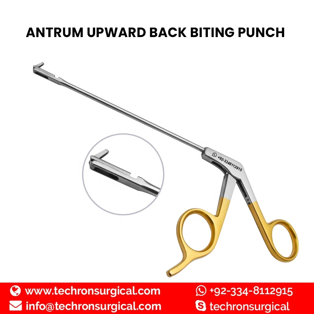 Antrum Backward Cutting Punch Sinuscopy Upside/Downside 1.5mm Bite Pediatric/ Adult Size Autoclavable