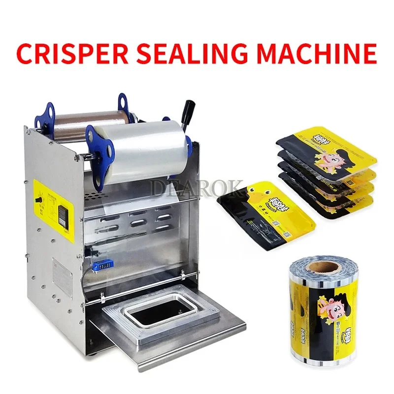 1PC Macchina per sigillare scatole per la conservazione degli alimenti cotti Macchina per imballaggio scatole per il pranzo Macchina per sigillare prodotti per alimenti veloci semiautomatica 220V