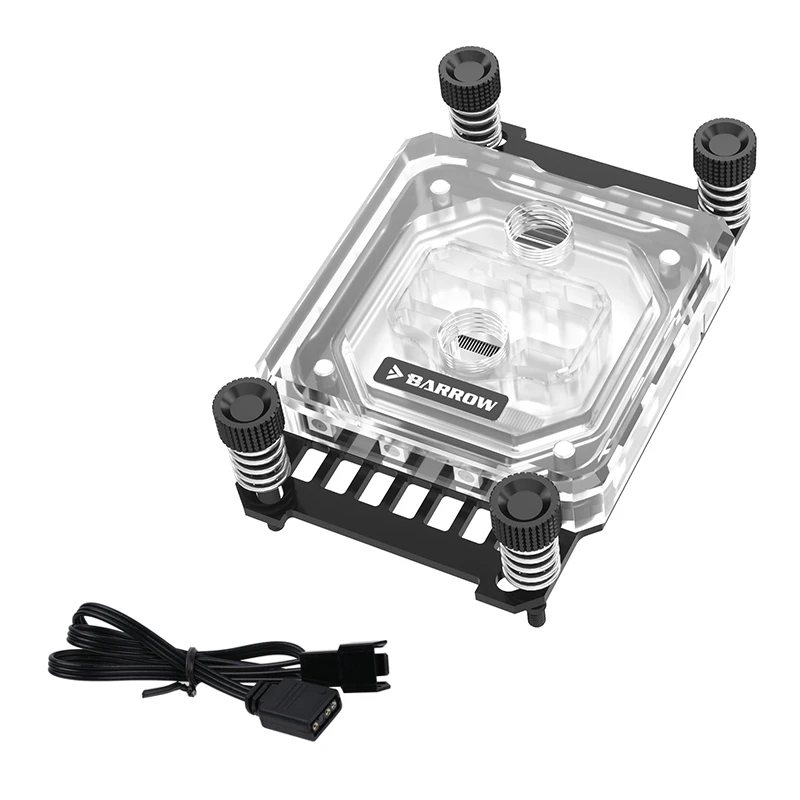 Barrow CPU Waterblok Voor AMD AM4/AM3+/AM3/FM2 Koeling ARGB Processor Koeler 2.0 5V Licht, zwart Wit, LTYK3A-04 V2