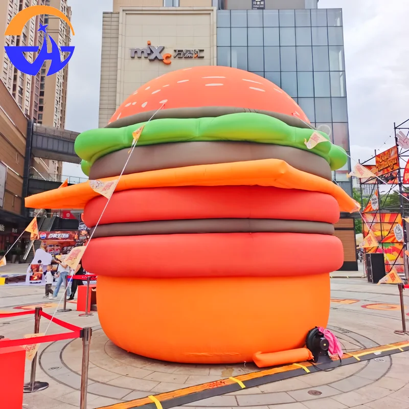 

Надувная мультяшная реалистичная воздушная модель гамбургера - рекламный реквизит для мероприятий на открытии еды и хлеба на рынке