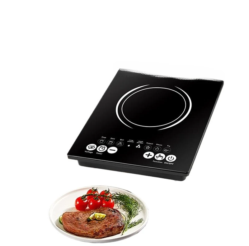 

Black crystal glass 1800W touch plastic induction cooker mold accessories