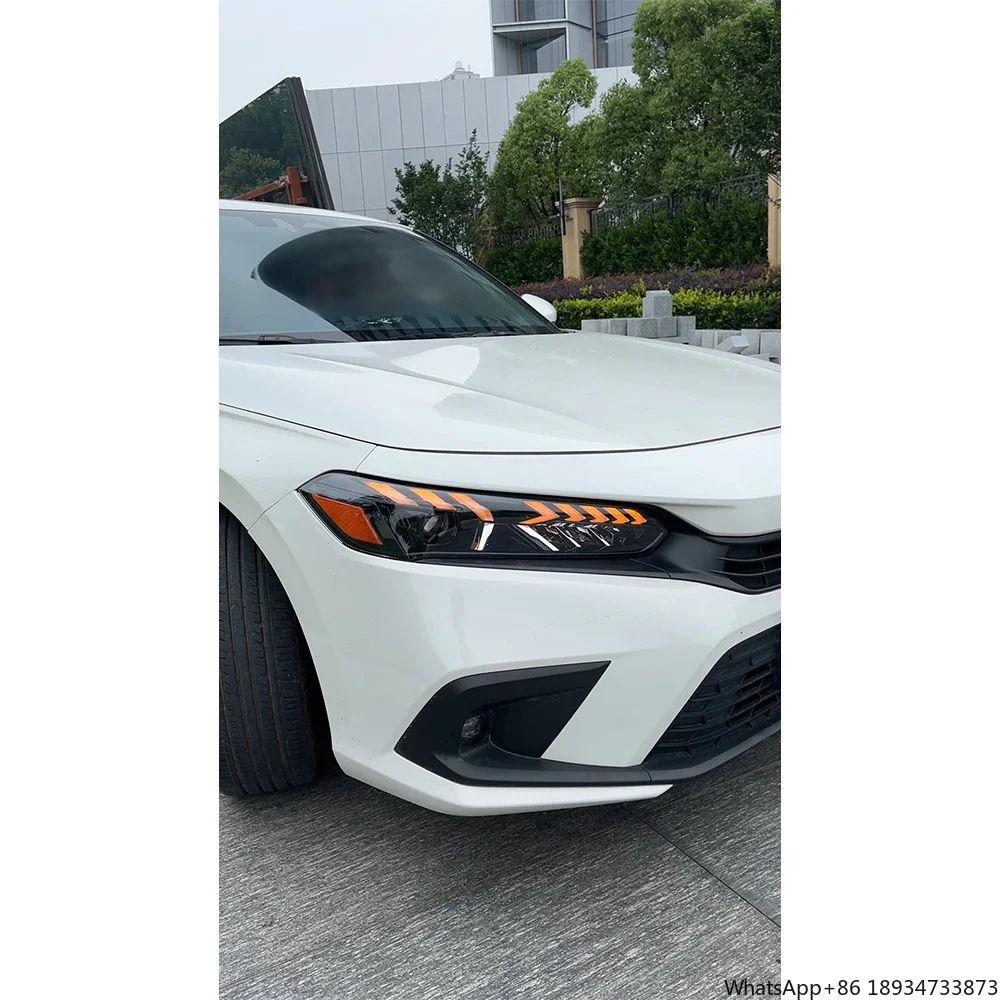 كامل Led رئيس ضوء مصباح كشافات المصباح لهوندا سيفيك سيتي 2022 2023 11 الجيل