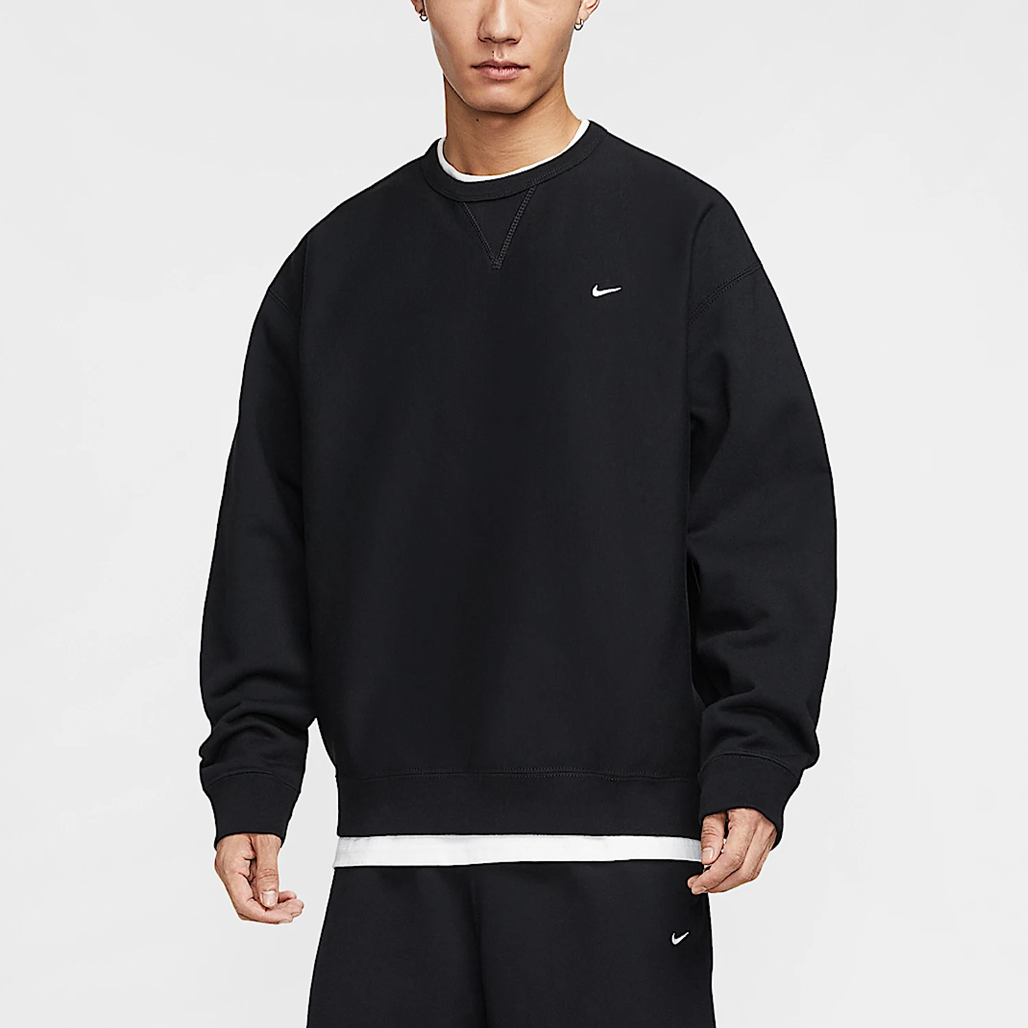 

Nike Authentic Solo Swoosh Men's Fleece Knit Warm Hoodie HV1087-010