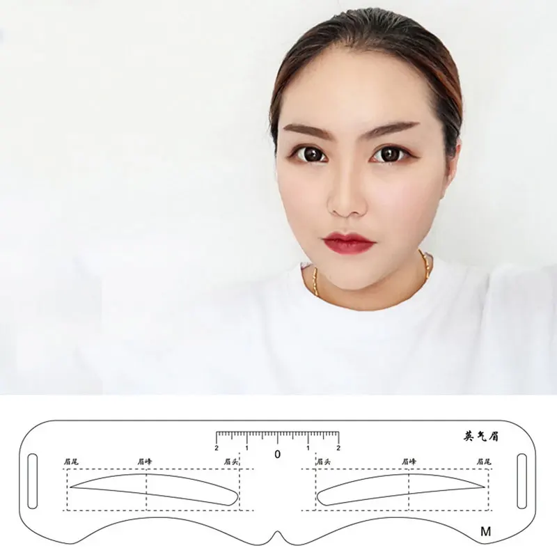 6 Style/Set Reusable Eyebrow Stamp Card Soft Ruler DIY Different Sizes Universal Eyebrow Shaper Stencil New Fashion Makeup Tool