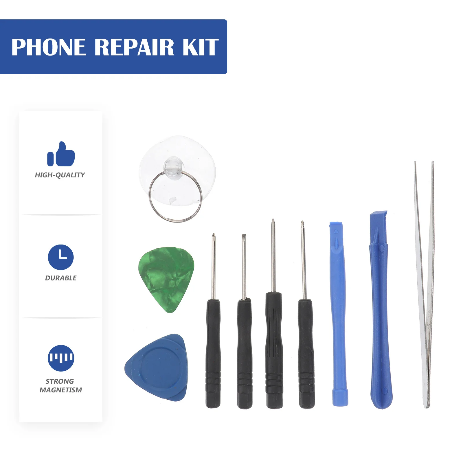 10Pcs Mobile Phone Repair Kit Professional Opening Tools Magnetic Screwdriver Pry Set for X 8 Plus 6S 5S 5C 4S 3