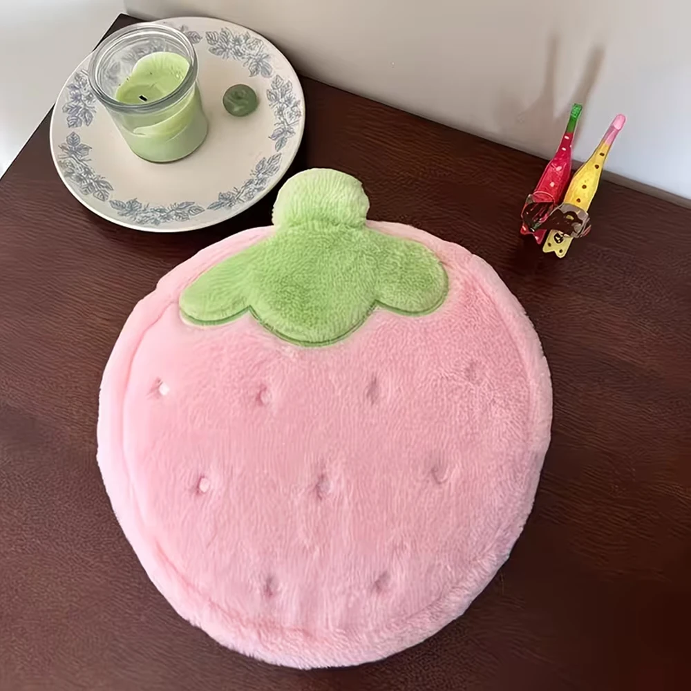 Strawberry-Shaped Plush Large-Capacity Clutch Bag, Large-Capacity Makeup Bag, Sweet Storage Bag, Toiletry Storage, Skincare Product Storage, Portable Makeup Bag, Daily Item Storage, Suitable for Daily Travel, Women's Clutch Bag