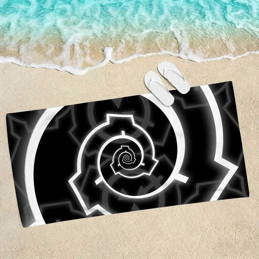 Fashion S-Scp Foundation Towel Soft Lightweight Anti-Sand Large Beach Towel Quick-Drying Bath Sports Family