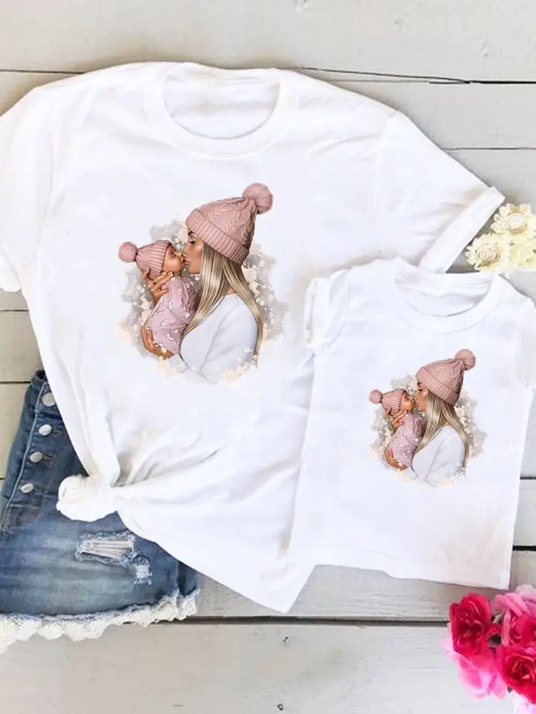 

Family Matching Outfits Women Love Kid Child Summer Print Fashion 90s Mom Mama Mother Tshirt Tee T-shirt Clothes Clothing