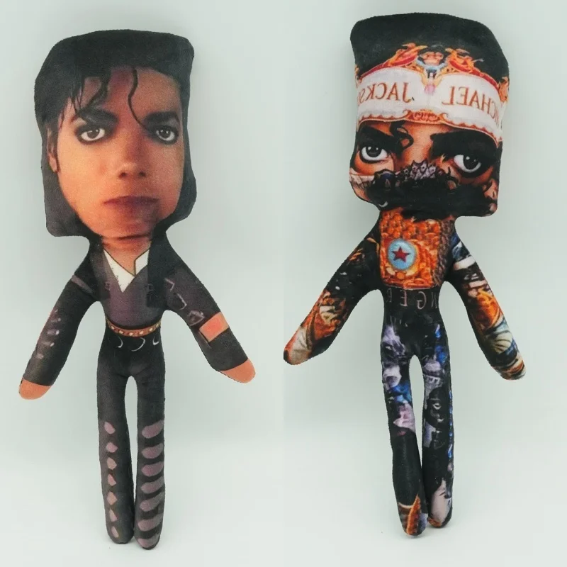 3pcs Michael Jackson Abstract Plush Toy Doll Figure Jackson Movable Plushies Wire Skeleton Cotton Doll Fans Gift