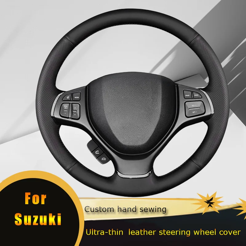 

DIY Car Steering Wheel Cover Non Slip Perforated Leather For Suzuki Swift Sport Vitara S 2012- 2017 Car Accessories