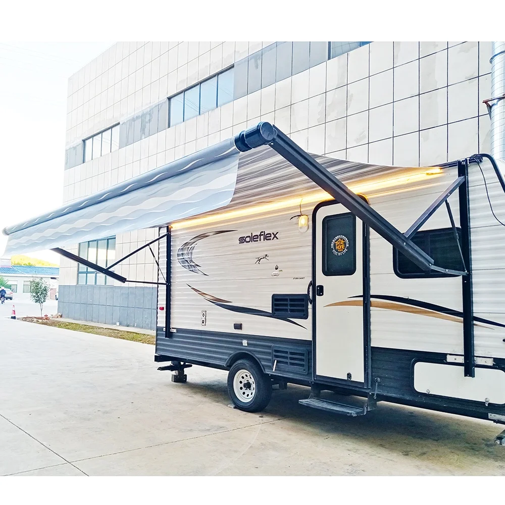 

B2L Heavy Roll Out Motorised RV Awning With LED Strip