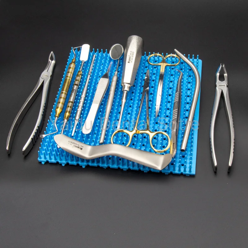 

Набор плоскогубцев для извлечения зубов мудрости, инструмент для извлечения третьих моляров для взрослых, 8 верхних и нижних лотков, инструменты для стоматолога, инструменты для полости рта