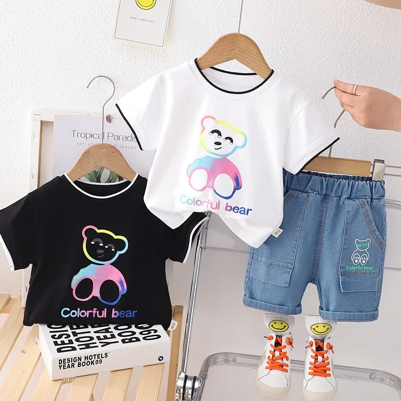 New Summer Fashion Baby Girls Clothes Suit Children Outfits Boys T-Shirt Shorts 2Pcs/Sets Toddler Casual Costume Kids Tracksuits