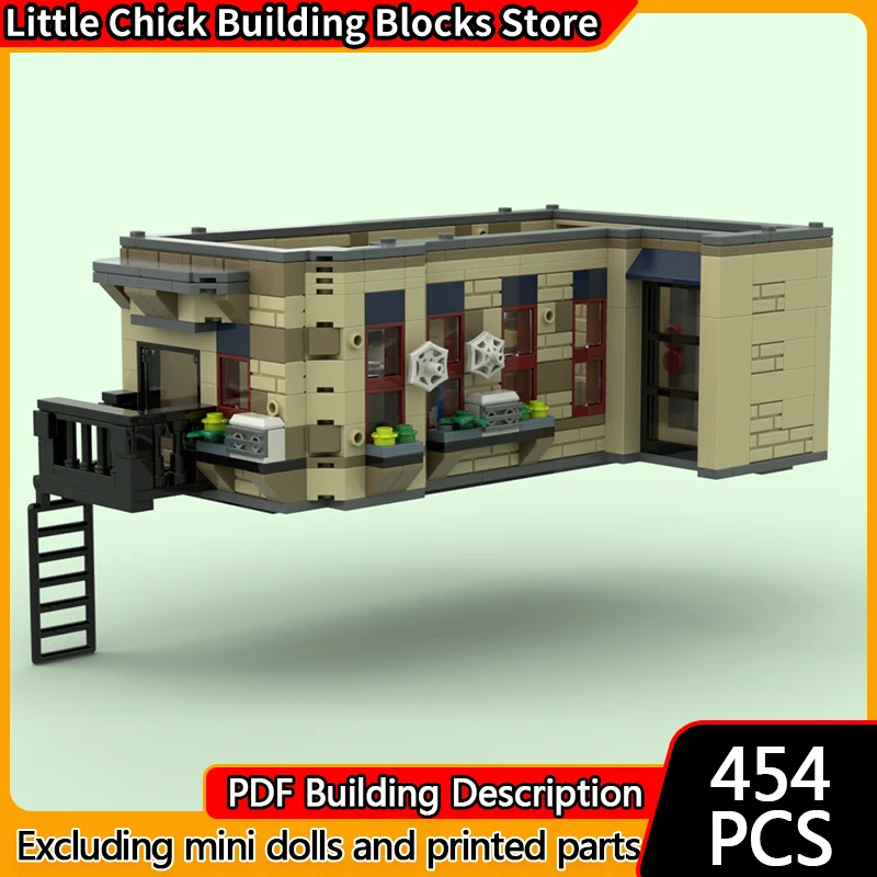 

City Street View Model MOC Building Bricks Complex Apartment Floor Modular Technology Children Holiday Gifts Assemble Toys Suit