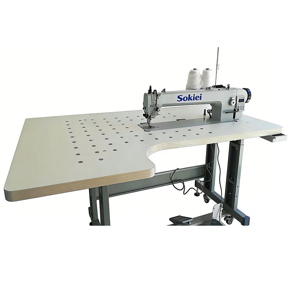 56 MM Long Arm Electronic Synchronous Industrial Sewing Machine Motor High-Speed Automatic Lubrication For Manufacturing Plant