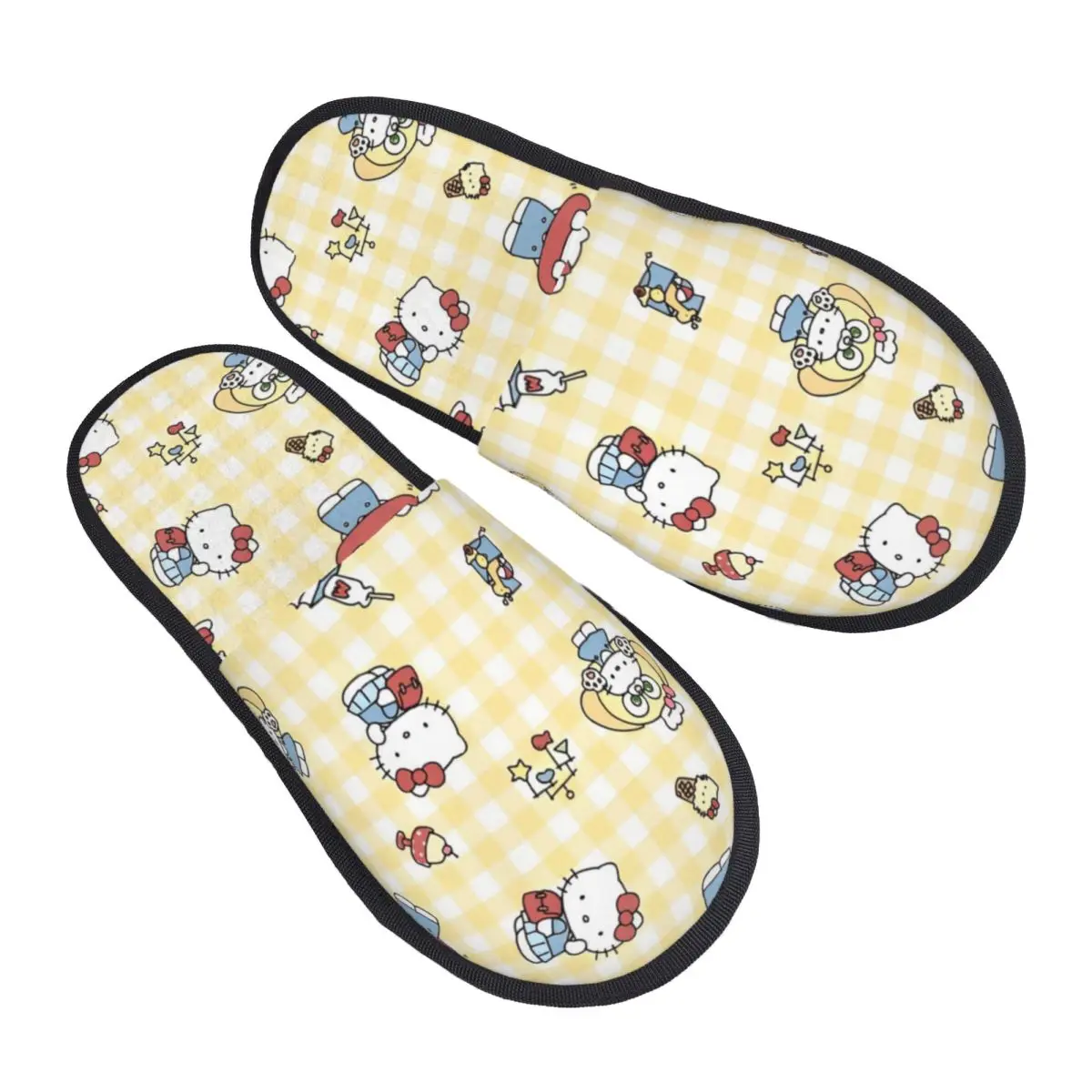 Sanrio Character Hello Kitty Slippers for Women Men House Shoes Plush SPA Slippers