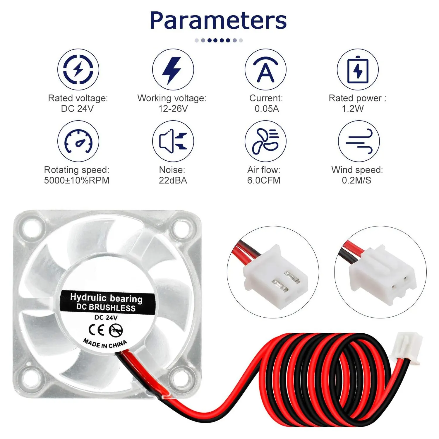 2pcs 40mm RGB Fan 12V 24V Ender 3 Fan Upgrade 24 Volt Fans LED Colorful 4010 Hydraulic Bearing, Works with Ender 3 Pro 3X CR-10S view 3