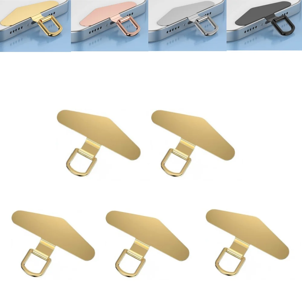 

2PCS/ 5PCS Phone Tether Tab Lanyard Patch for Cell Phone 360° Rotatable Stainless Steel Pre Silver/ Black/ Gold/ Rose Gold