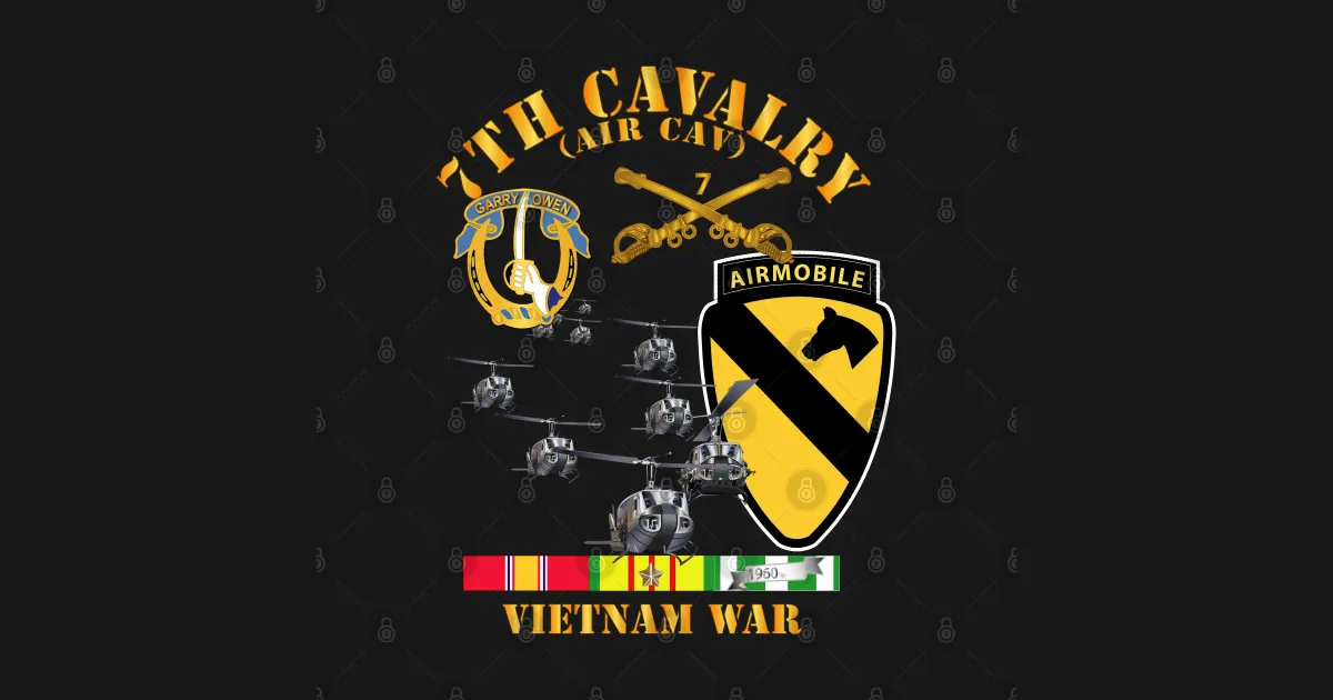 7th Cavalry Air Cav 1st Cav Division W SVC Graphic Mens Gift T-Shirt. Summer Cotton Short Sleeve O-Neck Unisex T Shirt S-3XL